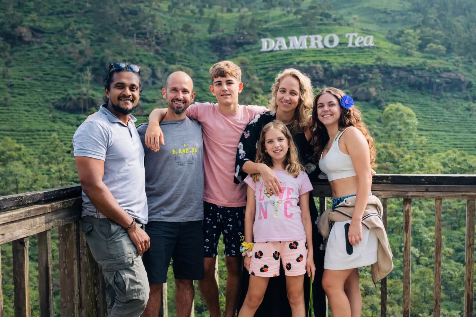 Raj with travelers